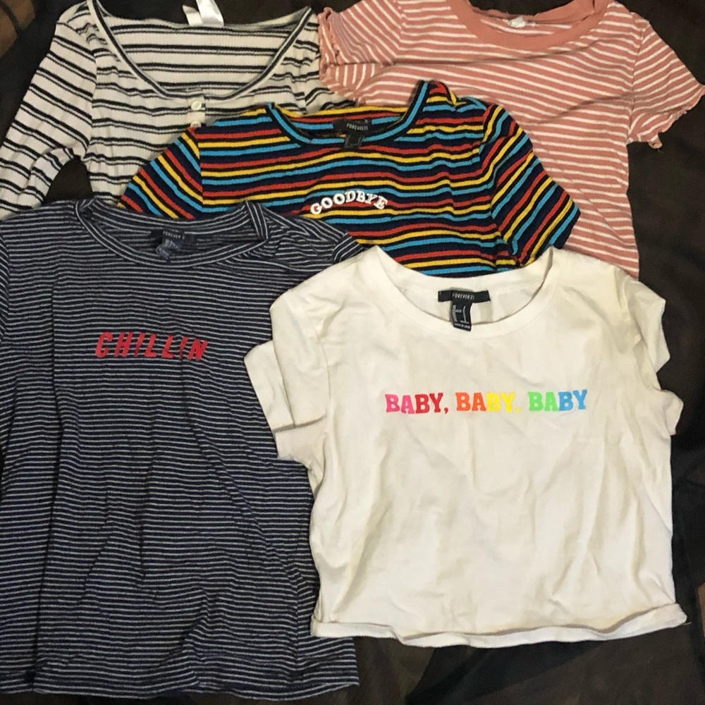 Bundle of 5 trendy cute shirts